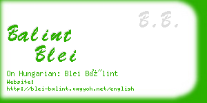 balint blei business card